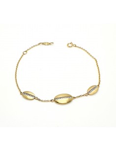 Βραχιόλι σε χρυσό Κ14 με πέτρες ζιργκόν