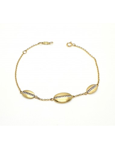 Βραχιόλι σε χρυσό Κ14 με πέτρες ζιργκόν