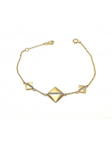 Βραχιόλι σε χρυσό Κ14 με πέτρες ζιργκόν