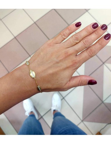 Βραχιόλι σε χρυσό Κ14 με πέτρες ζιργκόν