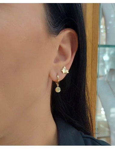 Σκουλαρίκια - κρίκοι με σχέδιο κύκλος...