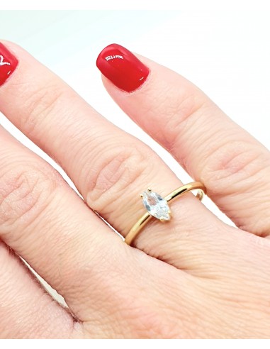 Δαχτυλίδι οβάλ σε 14 καράτια χρυσό /585