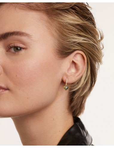 Σκουλαρίκι μονό Pdpaola FUJI MOSS AGATE