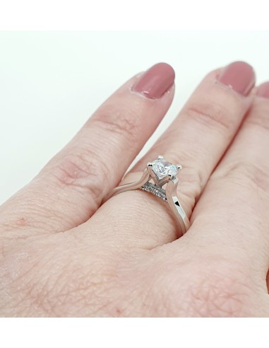 Δαχτυλίδι μονόπετρο 14 καρατίων