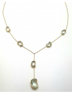 Κολιέ  14Κ Χρυσό με ζιργκον πέτρες 2