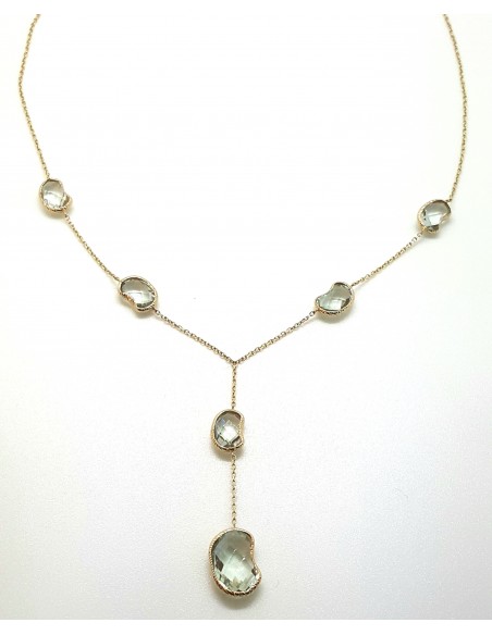 Κολιέ  14Κ Χρυσό με ζιργκον πέτρες