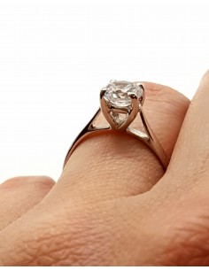 Δαχτυλίδι  μονοπετρο14K λευκοχρυσό με Ζιρκόν πέτρα 2