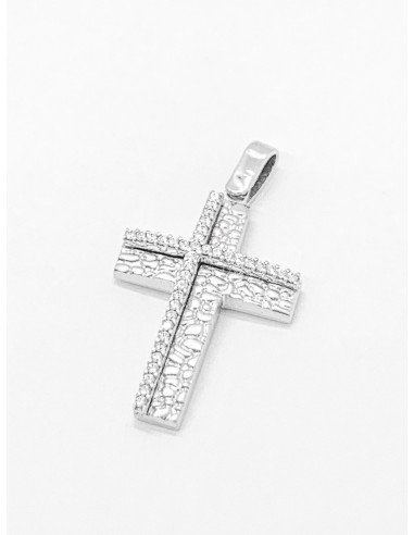 Σταυρός λευκόχρυσος Κ14 με πέτρες...