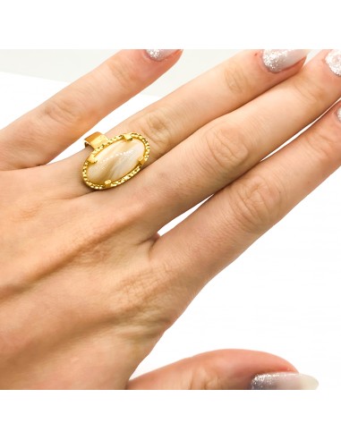 Δαχτυλίδι VOT οβάλ  με φίλντισι πέρλα