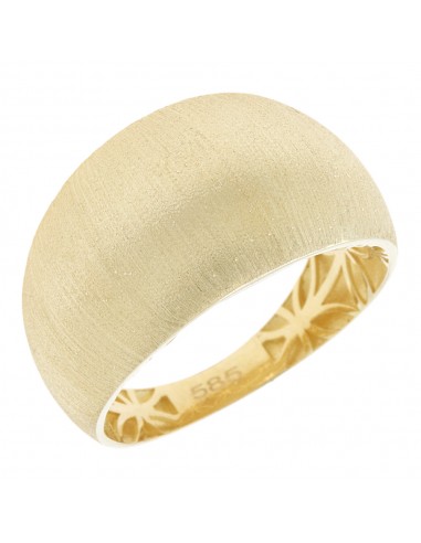 Δαχτυλίδι ματ - σατινέ 14 καράτια χρυσό