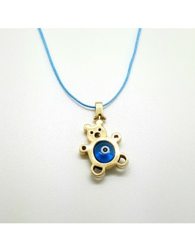 Μενταγιόν  παιδικό αρκουδάκι με ματάκι 14Κ Χρυσό