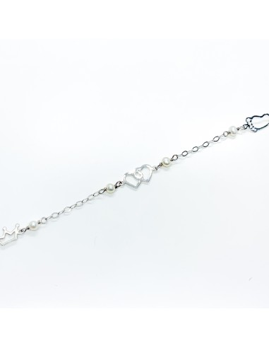 Βραχιόλι λευκόχρυσο σε 9 καράτια με...