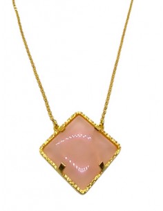 Κολιέ ασημένιο 925 με ροζ...