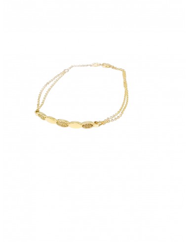 Βραχιόλι διπλή καδένα με ζιργκόν σε Κ14