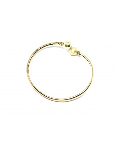 Χειροπέδα με μπίλιες χρυσό Κ14 / 585 ματ