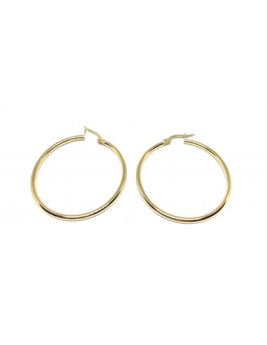 Σκουλαρίκια κρίκοι λουστρέ Κ14 χρυσό