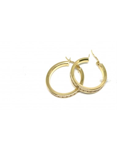 Σκουλαρίκια Κ14 κρίκοι Baguette