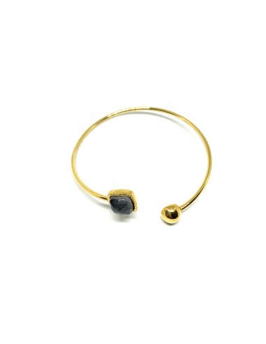 Βραχιόλι χειροπέδα 925 Λαβραδορίτης