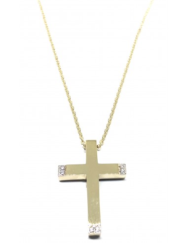 Χρυσός Σταυρός με Ζιργκόν Κ14  και...