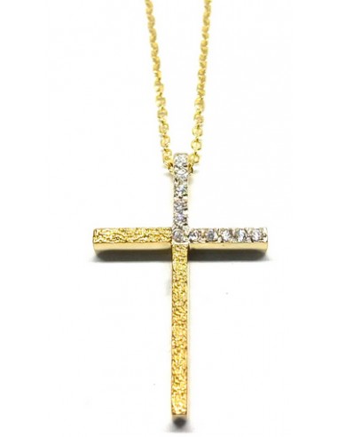 Σταυρός με ζιργκόν Κ14 /585 χρυσό
