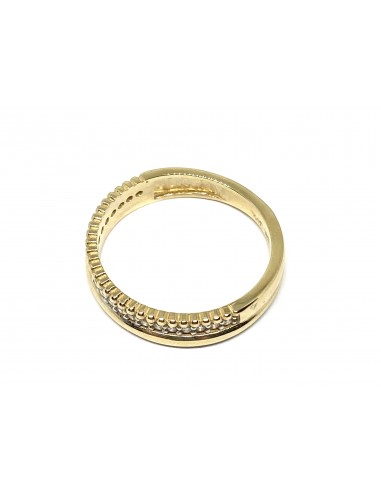 Δαχτυλίδι σειρέ & ολόβερο σε χρυσό Κ14