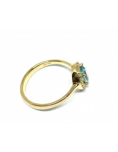 Χρυσό δαχτυλίδι με τυρκουάζ πέτρα Κ14