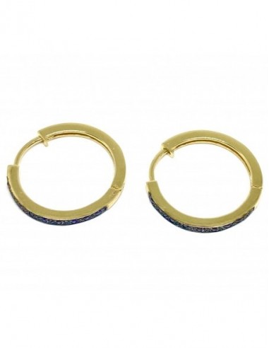 Κρίκοι με μπλέ ζιργκόν σε Κ14