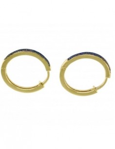 Κρίκοι με μπλέ ζιργκόν σε Κ14