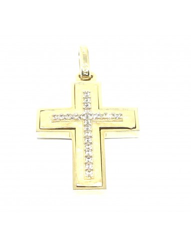 Σταυρός σφυρίλατος ματ σε χρυσό Κ14 /585