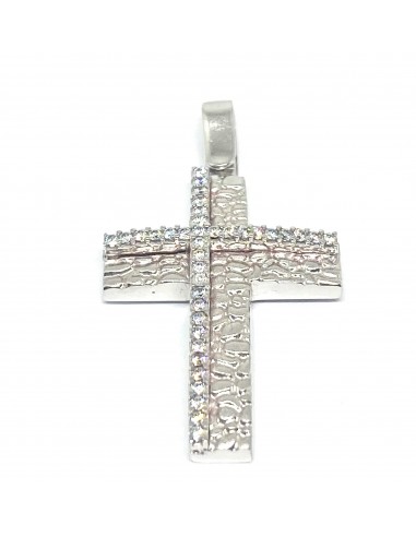 Σταυρός λευκόχρυσος Κ14 με πέτρες...
