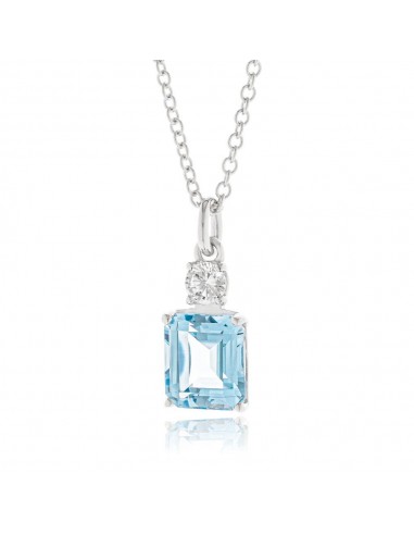 Κολιέ με Μπλε & Λευκό Ζιργκόν σε...