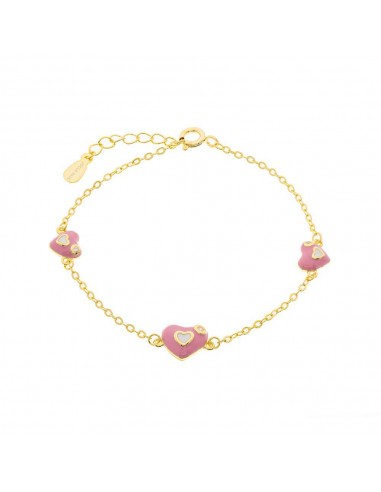 Παιδικό Βραχιόλι με Καρδιές Ασήμι 925...