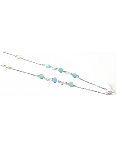 Μακρύ κολιέ με τυρκουάζ πέτρες σε...