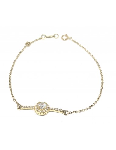 Βραχιόλι ροζέτα σε 14 καράτια με ζιργκόν