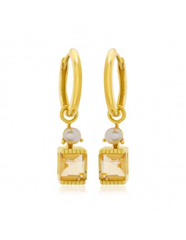 Κρίκοι με Μαργαριτάρι & Τετράγωνη...