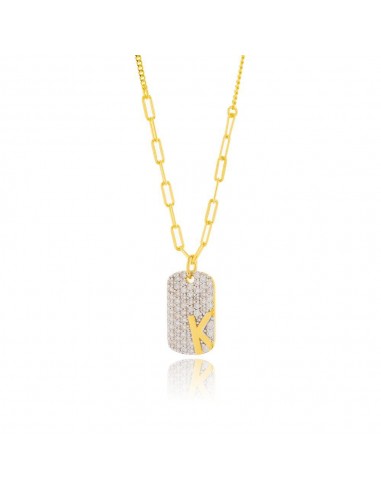 Κολιέ Ταυτότητα  με Αρχικό Κ και...