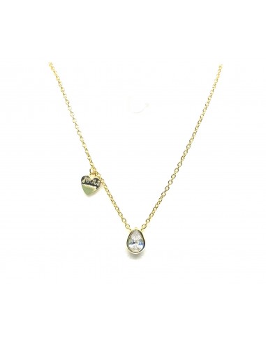 Κολιέ με Δάκρυ Ζιργκόν Minimal 925...