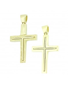 Χρυσός σταυρός διπλής όψης...
