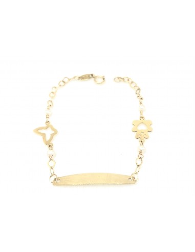 Χρυσό βραχιόλι ταυτότητας με...