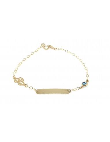 Χρυσό βραχιόλι ταυτότητας με...