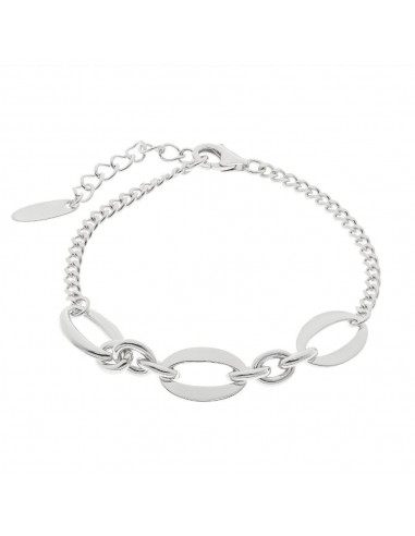 Ασημένιο Βραχιόλι με Οβάλ Κρίκους  JOOLS