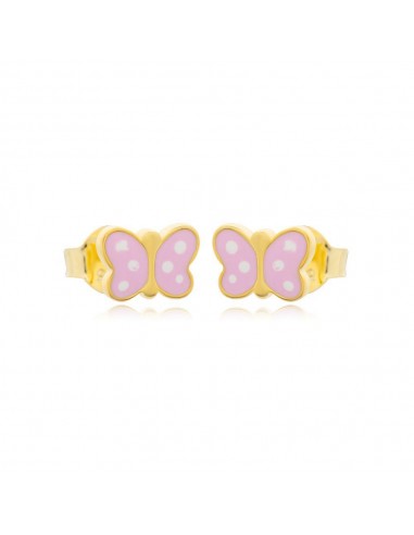 Παιδικά Σκουλαρίκια Πεταλούδα Ροζ με...