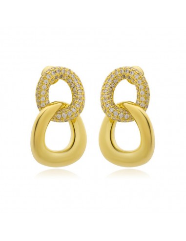 Σκουλαρίκια Διπλοί Κρίκοι με Ζιργκόν 925