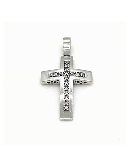 Σταυρός Λευκόχρυσο 14Κ με Ζιργκόν