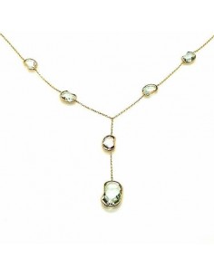 Κολιέ  14Κ Χρυσό με ζιργκον πέτρες