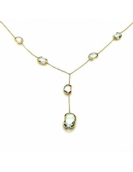 Κολιέ  14Κ Χρυσό με ζιργκον πέτρες