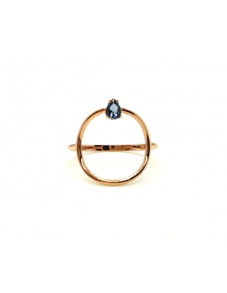 Δαχτυλίδι 14K ρόζ Χρυσό με Ζιρκόν πέτρες