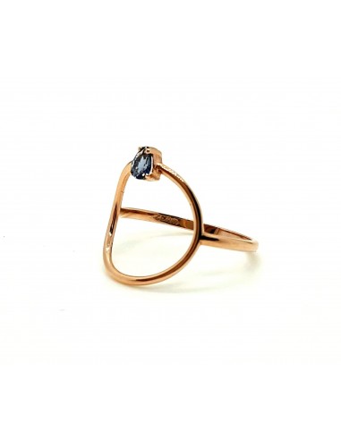 Δαχτυλίδι 14K ρόζ Χρυσό με Ζιρκόν πέτρες