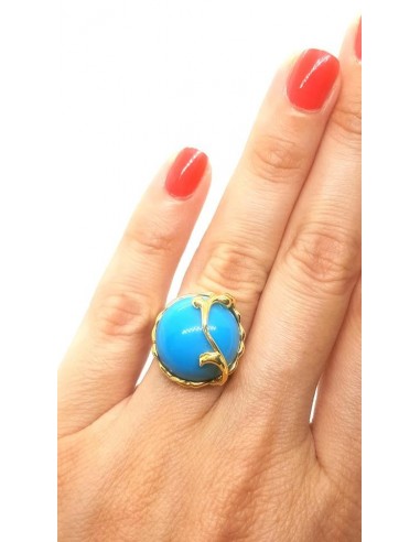 Δαχτυλίδι Xρυσό 18K. με τουρκουάζ