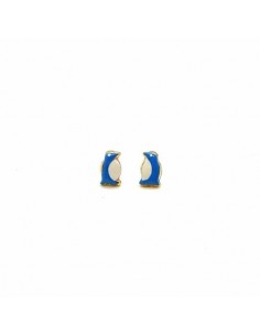 Παιδικά σκουλαρίκια "Πιγκουινάκια" σε χρυσό Κ14